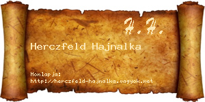 Herczfeld Hajnalka névjegykártya