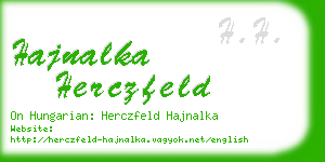 hajnalka herczfeld business card